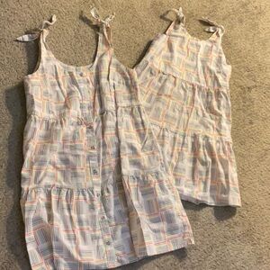 Colorful Geometric Patterned Dresses mommy and me